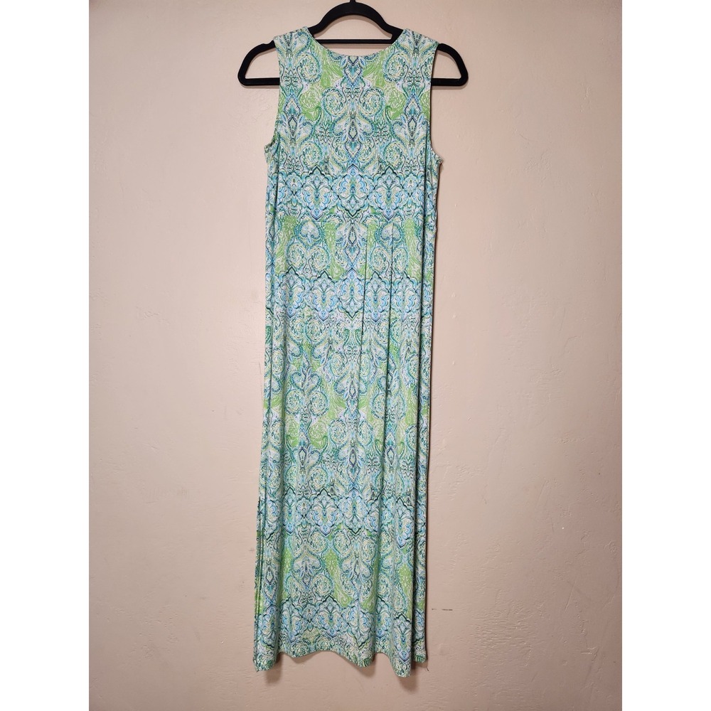 J.Jill Green Floral Maxi Dress Sleeveless Womens Size XS NWOT - Picture 4 of 4